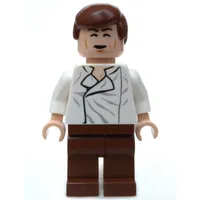 Han Solo, White Shirt, Reddish Brown Legs, Dual Sided Head Open Mouth / Closed Eyes