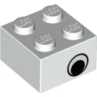 Brick 2 x 2 with Eye with White Print on Two Sides, Offset