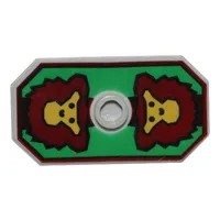 Shield Rectangular with Stud, Knights Kingdom Rascus Monkey Print
