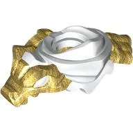 Minifig Neckwear Shoulder Armour With Pearl Gold Dragon pattern