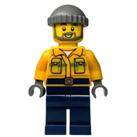 Fisherman, Dark Bluish Gray Knitted Cap