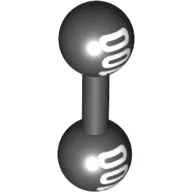 Sports Barbells with '100' Print on Both Ends