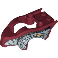 Fairing, Fly Wheel, Open Top Bird Shape with Silver Plates Print