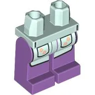 Hips and Medium Lavender Legs with Light Aqua Apron, Orange Flowers, Pockets print