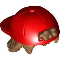 Hair and Hat, Backwards Cap, Nougat Hair pattern