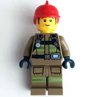 Bob, Dark Tan Fire Suit, Red Helmet