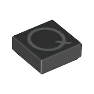Tile 1 x 1 with letter Capital Q Print