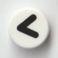 Tile Round 1 x 1 with Black < print