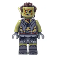 Orc, Olive Green, Dark Tan Fur Trim