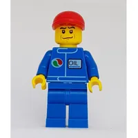 Racer, Blue Jumpsuit with Octan Logo, Red Cap