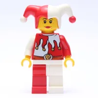 Jester, Woman, Red and White