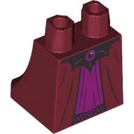 Hips and Legs Under Dress/Robe with Black Bat Belt, Magenta Underdress print