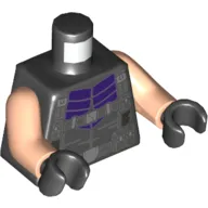 Torso Vest with Dark Purple Undershirt, Harness Print, Light Nougat Arms, Black Hands