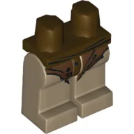 Hips and Dark Tan Legs with Torn Orc Loincloth Print