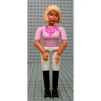 Belville Figure Articulated Elbows, Female, Light Yellow Hair, White Shorts, Black Boots Style, Pink Shirt with Dark Pink Scarf Print