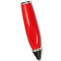 Pen Body, with Black Tip, Chrome Silver Ends