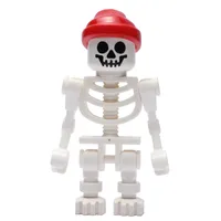 Skeleton, Standard Face, Red Bandana Hat, Bent Mechanical Arms