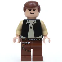Han Solo, Black Vest, Reddish Brown Legs, Black Eyes