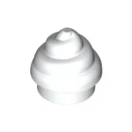 Plate Round 1 x 1 Swirled Top / Poo