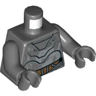 Torso Droid with Peeling Paint Print (RA-7), Dark Bluish Gray Arms and Hands