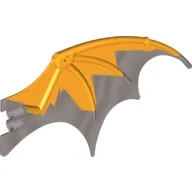 Creature Body Part, Dragon Wing 19 x 11 with Marbled Bright Light Orange Pattern