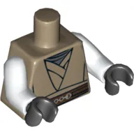 Torso Robe, Brown Belt Print (Eeth Koth), White Arms, Black Hands