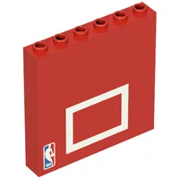 Brick 1 x 6 x 5 with NBA Logo and Basketball Backboard Print