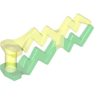 Wave / Lightning Angular, Double with Marbled Trans-Green Pattern