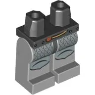 Hips and Light Bluish Gray Legs with Chain Mail Print