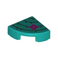 Tile Round 1 x 1 Quarter with Cactus print