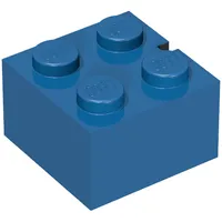Brick 2 x 2 without Bottom Tubes, Slotted (with 1 slot)