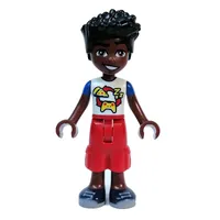 Zac - White Top, Red Cargo Pants