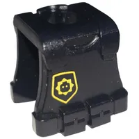 Minifig Neckwear Vest Bulletproof with Minifig Head Badge and 'SUPER SECRET POLICE' Print