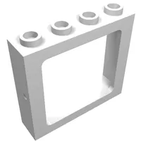 Window 1 x 4 x 3 Train with All Studs Hollow