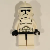 Clone Trooper, Phase II Armor, Plain Black Head, Dotted Mouth