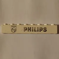 Brick 1 x 8 with 'PHILIPS' Logo Print