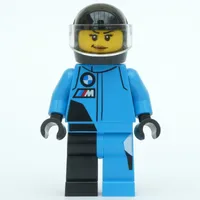 Race Driver - Dark Azure Racing Suit, Black Helmet