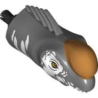 Animal Body Part, Dinosaur, Titano Head with White Markings, Nougat Horn print