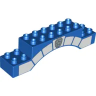 Duplo Brick 2 x 10 x 2 Arch with Large Bricks, Police Badge Print