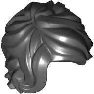 Hair Tousled Mid-Length with Side Part