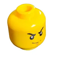 Minifig Head Kai, Eyebrows, Stern print