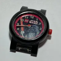 Watch Face with 'LEGO Star Wars' Logo, Red Circle, Darth Vader Print