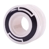 Wheel 11 x 8 with Center Groove, One Smooth Side with Black Circles print