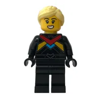 Race Driver - Black Torso, Black Legs, Bright Light Yellow Hair