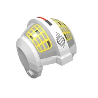 Helmet Rebel Pilot, Center Ridge with Yellow Grid on Light Bluish Gray Print
