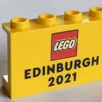 Panel 1 x 4 x 2 with Side Supports - Hollow Studs with 'LEGO EDINBURGH 2021' Print