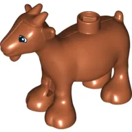 Duplo Animal Goat with Black and White Squared Eyes Print