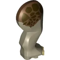 Animal Body Part, Dinosaur, Triceratops Leg, Right, Rear / Hind, with Pin, Tan Nails and Reddish Brown and Dark Brown Print