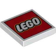Tile 2 x 2 with LEGO Logo Type 2 Print