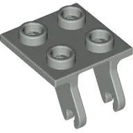 Wheel Holder 2 x 2 Thin with Clips, Plane Single